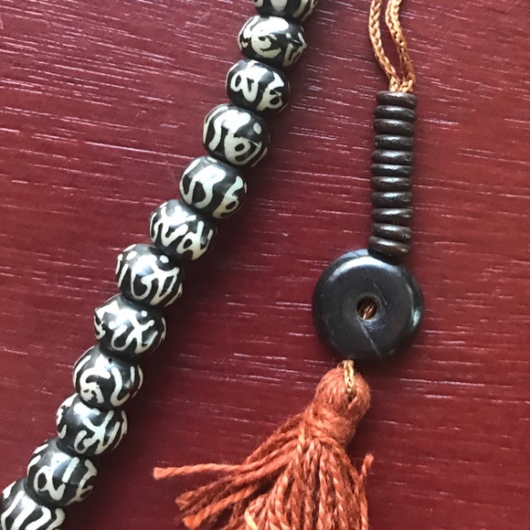 Yak bone Sanskrit prayer bead Meditation mala - Picture 7 of 11